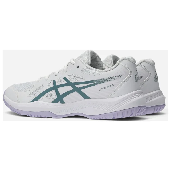 Asics Upcourt 6 GS 1074A045-102 Beyaz-Yeşil Çocuk Voleybol Ayakkabısı - Görsel 5