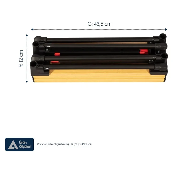 Aygaz Outdoor 58.5 x 41.5 cm Alüminyum Katlanır Kamp Masası - Görsel 4
