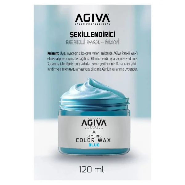 Agiva Renkli Color Wax 120 gr 04 Mavi - Görsel 2
