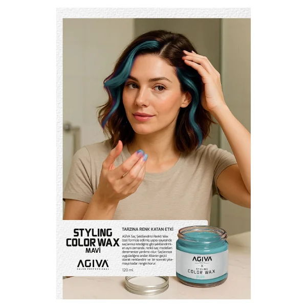 Agiva Renkli Color Wax 120 gr 04 Mavi - Görsel 3