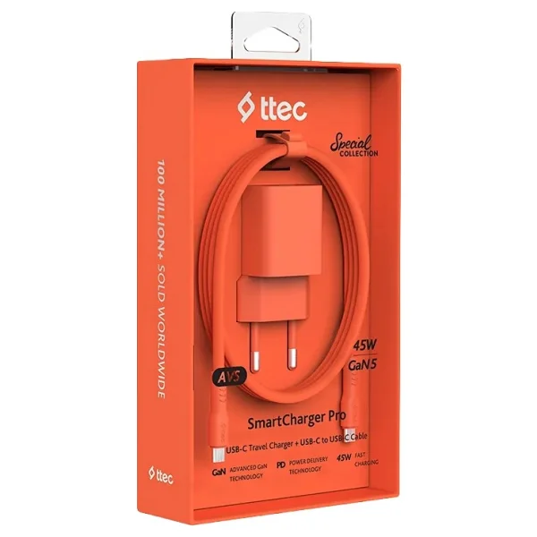 Ttec SmartCharger GAN 2SCG45CN 45 W Type-C Kablolu Hızlı Şarj Aleti - Görsel 6