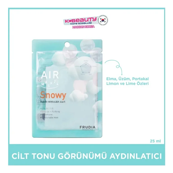 Frudia Air Snowy Maske 24 25 ml - Görsel 3