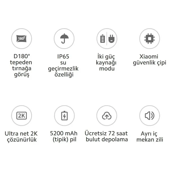 Xiaomi Smart Doorbell 3 2K Wi-Fi Kapı Zili - Görsel 8