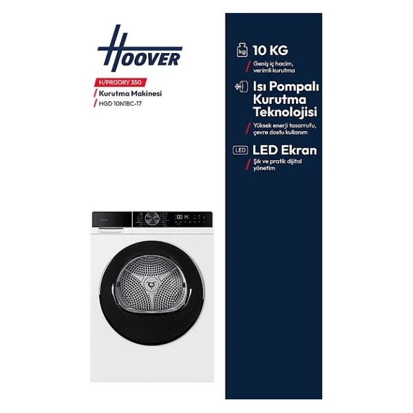 Hoover HGD 10N1BC-17 10 kg Çamaşır Kurutma Makinesi - Görsel 3