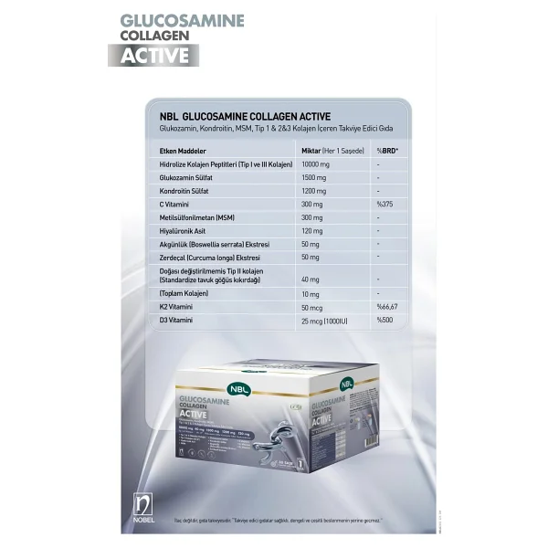 NBL Glucosamıne Collagen Active 30 Şase - Görsel 3