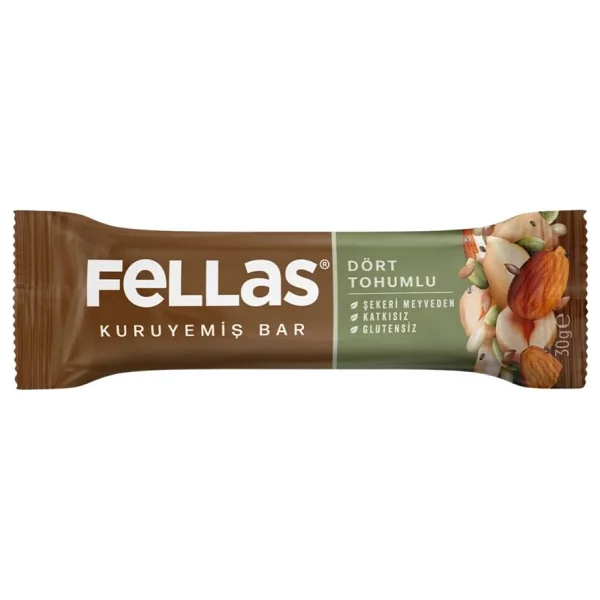 Fellas Dört Tohumlu Kuruyemiş Bar 30 gr - Görsel 2