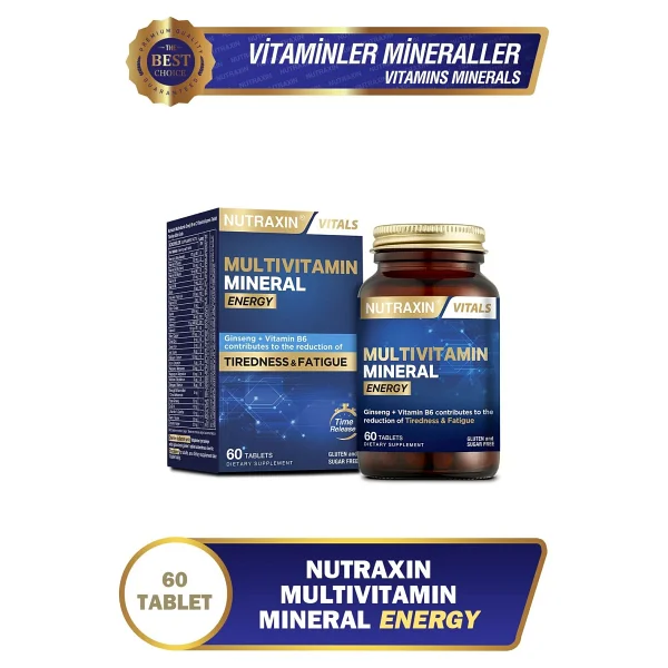 Nutraxin Multivitamin Mineral Energy 60 Tablet - Görsel 2