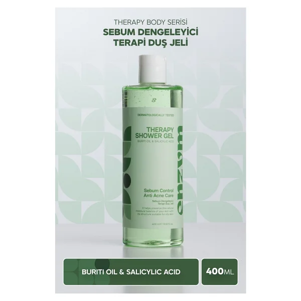 Enzym Cosmetics Yağlı Ciltlere özel 400 ml Duş Jeli - Görsel 5