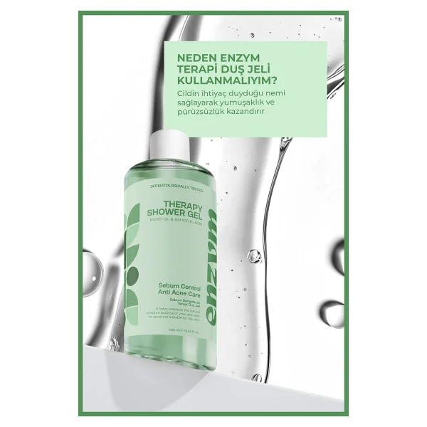 Enzym Cosmetics Yağlı Ciltlere özel 400 ml Duş Jeli - Görsel 2