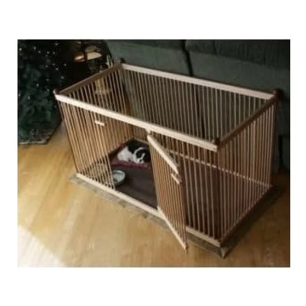 60 cm x 1 metre ahşap köpek çiti sık aralık (Kapısı Yan Taraftadır.) - Görsel 3
