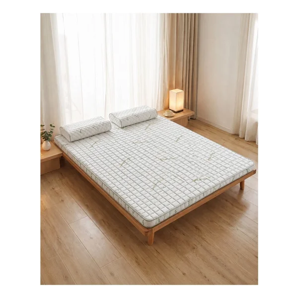 7 cm Aloevera 120X200 Visco %100 Lastikli Uyku Pedi Yatak Şiltesi Lüx Ortopedik Yatak Pedi - Beyaz - 120 x 200 cm - Görsel 4