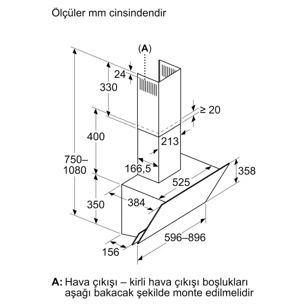 Bosch DWK98PK60T Duvar Tipi Davlumbaz - Görsel 6