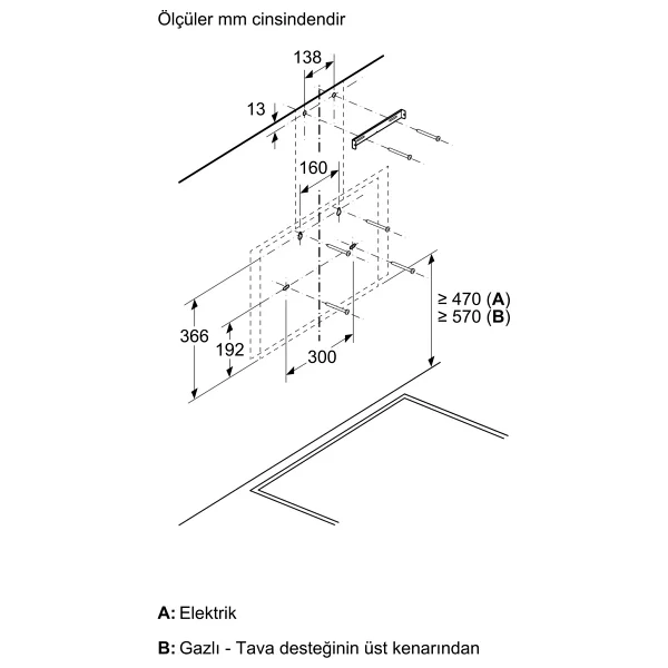 Bosch DWK98PK60T Duvar Tipi Davlumbaz - Görsel 8