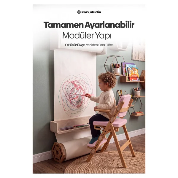 Cadiz Ahşap Çocuk Sandalyesi - Görsel 5