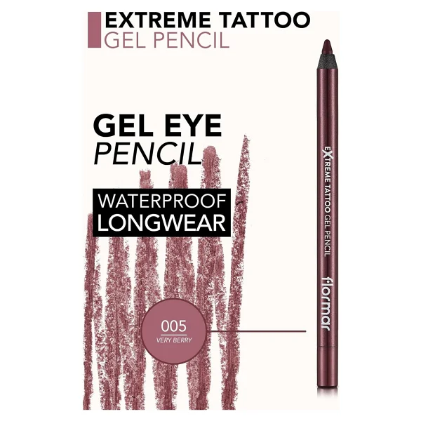 Flormar Extreme Tattoo Gel Pencil 005 Very Berry Göz Kalemi - Görsel 7
