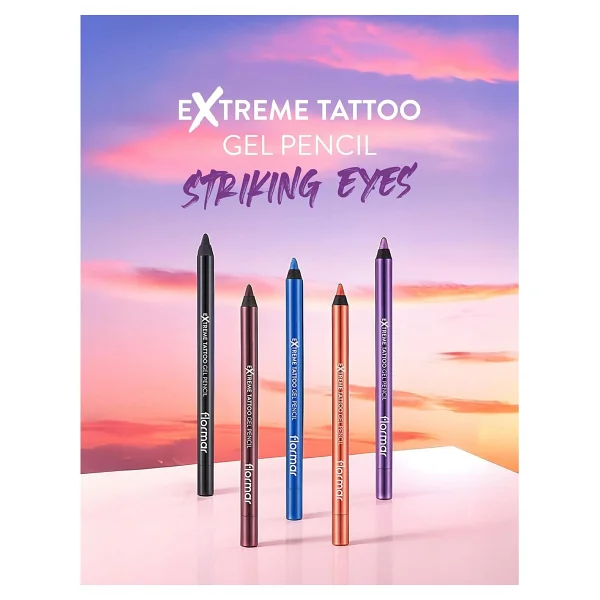 Flormar Extreme Tattoo Gel Pencil 005 Very Berry Göz Kalemi - Görsel 8