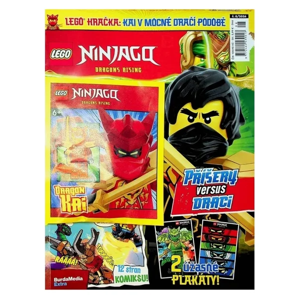 Lego Ninjago Aylık Dergi 08/2026 - Dragon Kai Figür - Çekçe - Görsel 2