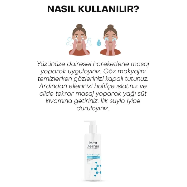 Idea Derma Atoskin Nazik 400 ml Makyaj Temizleme Yağı - Görsel 5