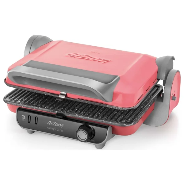 Arzum AR2013 Panini Color Mercan 1800 W Granit Tost Makinesi - Görsel 2