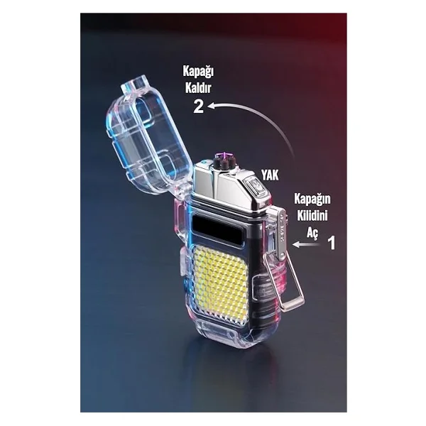 Panther PT-6888 800 Lümen Çakmaklı LED Şarjlı El Feneri - Görsel 3