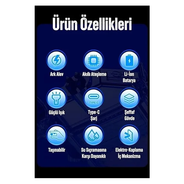 Panther PT-6888 800 Lümen Çakmaklı LED Şarjlı El Feneri - Görsel 4