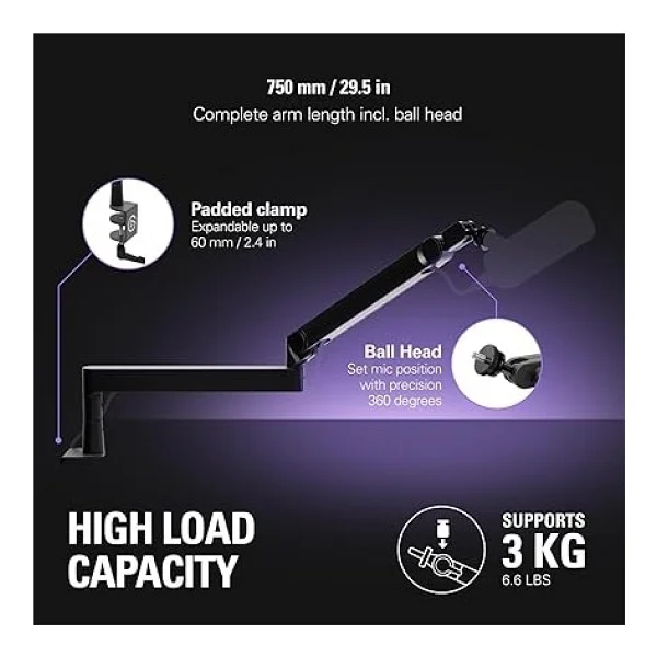 Elgato 10AAT9901 Wave Mic Arm Pro Mikrofon Standı - Görsel 4