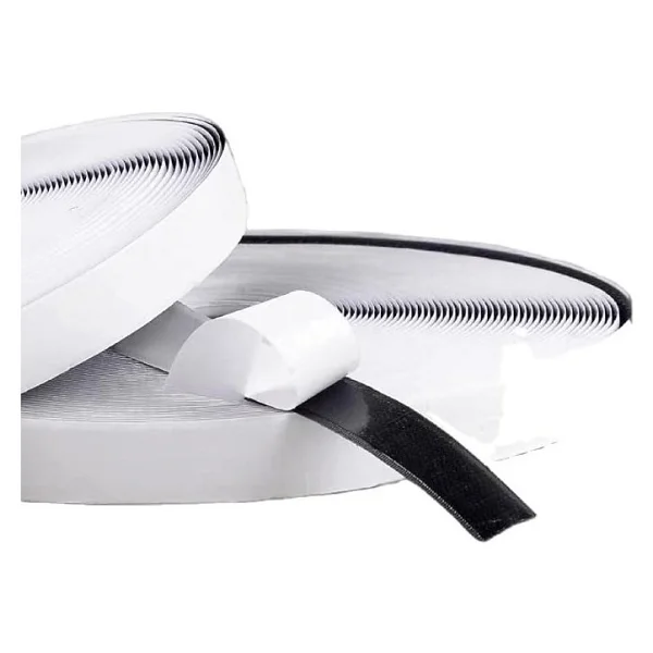 Yapışkanlı Cırt Bant Seti 25 Metre (25m Dişi + 25m Erkek) - Yüksek Güçlü Yapışkanlı Hook Loop Şerit Bant Siyah (Siyah, 2 cm) - Görsel 3