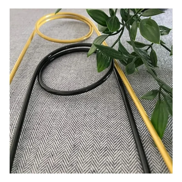 Adet Bitki Destek Çubuğu - Altın Rengi ve Siyah Metal Kancalıiğne Model, 65 Cm, Sarmaşık ve Büyük Yapraklı Bitkiler Için - Görsel 6