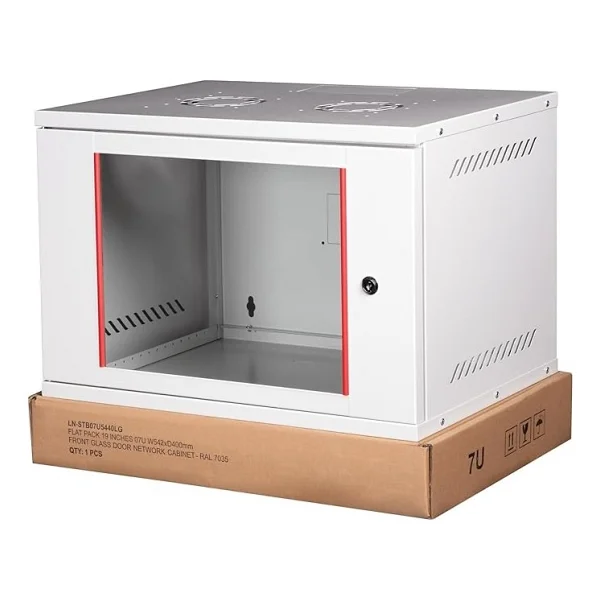 7u 19" Security Box Duvar Tipi Kabinet, Demonte, 542MM Genişlik, 400MM Derinlik, Açık Gri Renk - Görsel 5