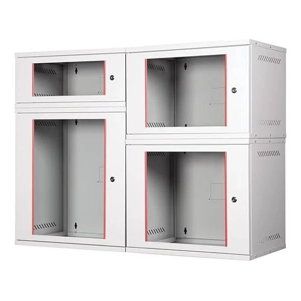 7u 19" Security Box Duvar Tipi Kabinet, Demonte, 542MM Genişlik, 400MM Derinlik, Açık Gri Renk - Görsel 2