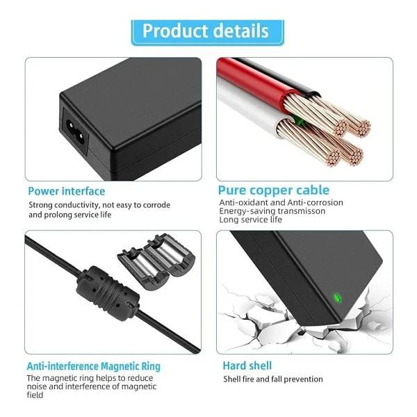 Samsung Monitör Için 14V Güç Kaynağı, 14V 3A 2.5A 2.14A 1.78A 42W Ac Dc Adaptör Samsung 15" 17" 18" 19" 20" 22" 23" 24" 27" Ekran Tft LED LCD Tv Monitör Için - Görsel 5