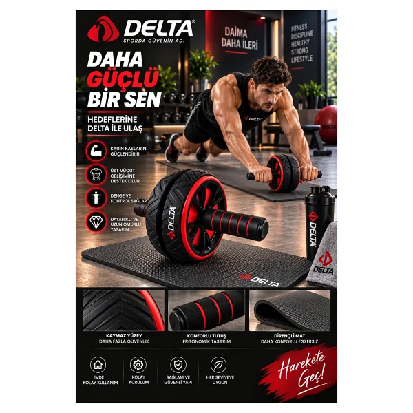 Delta Ab Slider Egzersiz Aleti - Görsel 5