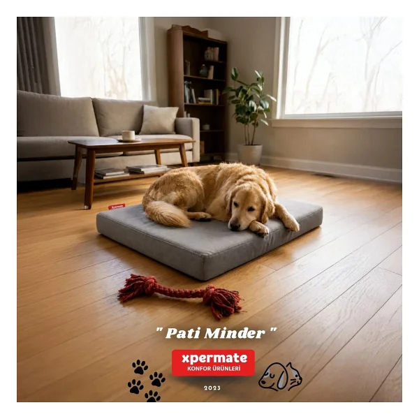 XPERMATE Patiminder Köpek Yatağı Büyük Irk Köpek Yatağı Büyük Köpek Yatakları 80 x 120 cm - Antrasit - 120 x 80 cm - Görsel 6