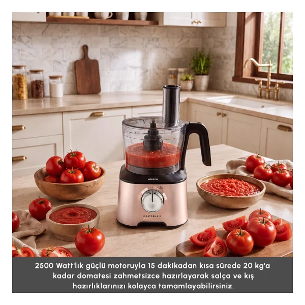 Karaca Mastermaid Power Max 12in1 Rose Gold 2500 W Mutfak Robotu - Görsel 10