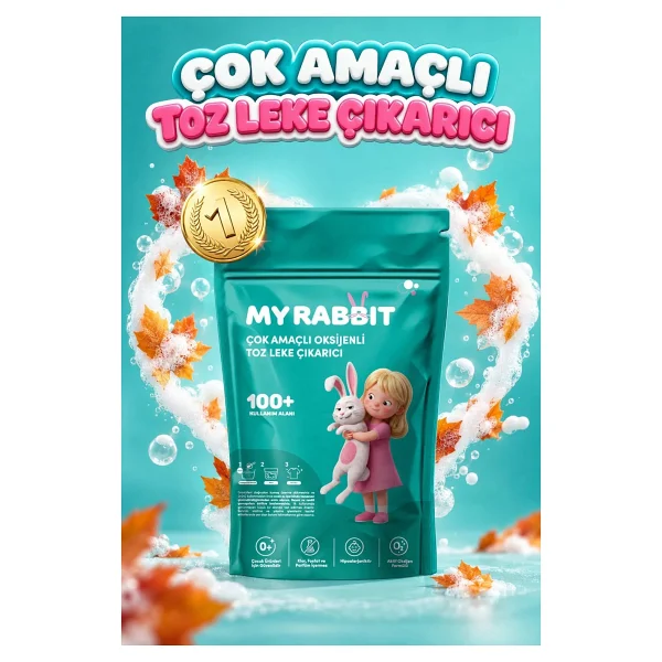 My Rabbit! Çok Amaçlı Oksijenli Toz Leke Çıkarıcı 800 gr - Görsel 7