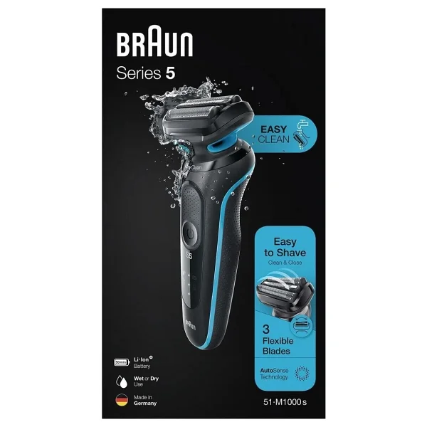 Braun Yeni Seri 5 M1000S Autosense Easyclean Islak ve Kuru Tıraş Makinesi - Görsel 8