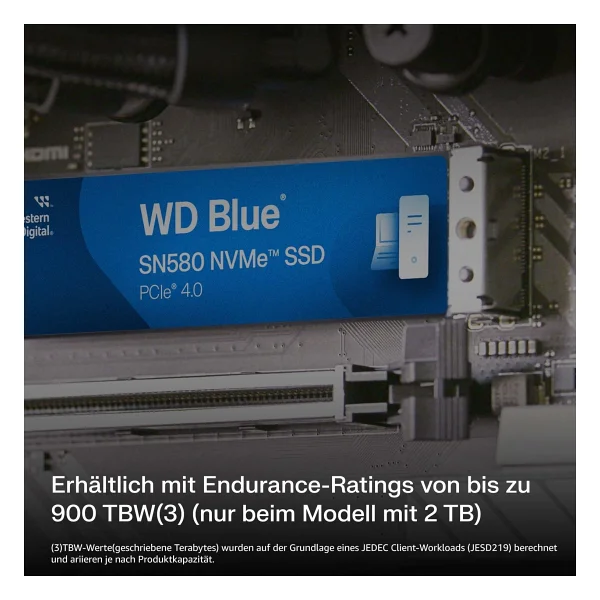 Western Digital BLUE SN580 WDS500G3B0E PCI-Express 4.0 500 GB M.2 SSD - Görsel 5
