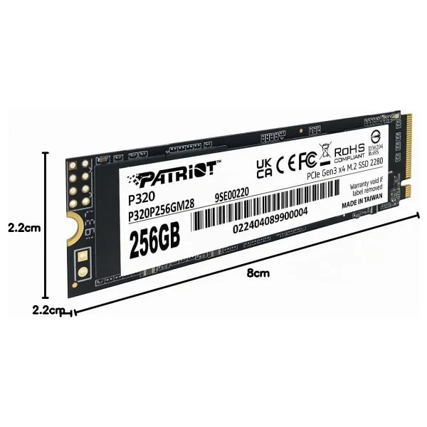 Patriot P320 P320P256GM28 PCI-Express 3.0 256 GB M.2 SSD - Görsel 5