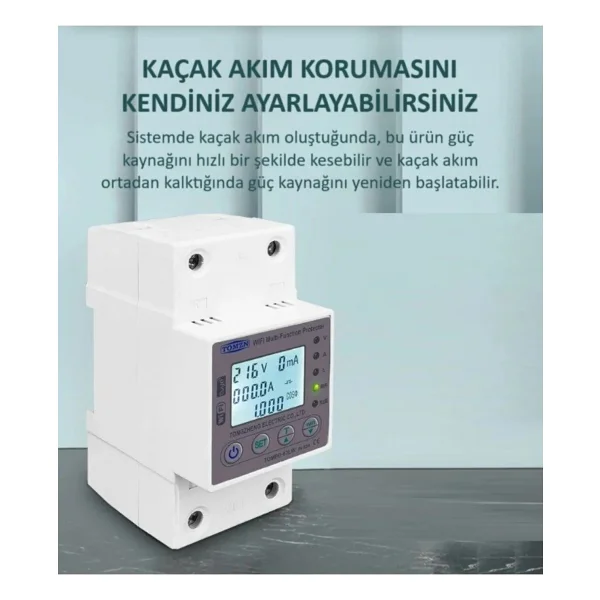 Tomzn Kaçak Akım Koruma Rölesi ve Yüksek Voltaj ve Akım Koruyucu Röle 63A Devrim Niteliğinde Yenilik - Görsel 4