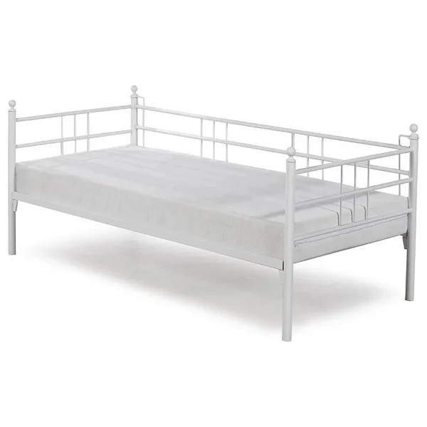 Unimet Soho Daybed Tek Kişilik Sedir Divan Metal Karyola Beyaz - 90 x 190 cm - Görsel 5