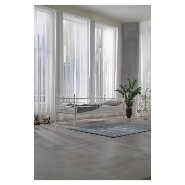 Unimet Soho Daybed Tek Kişilik Sedir Divan Metal Karyola Beyaz - 90 x 190 cm - Görsel 7