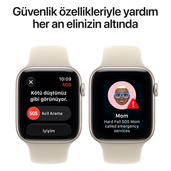 Apple Watch SE 3 GPS + Cellular 44mm Gece Yarısı Alüminyum Kasa ve Lacivert Spor Kordon Akıllı Saat - Görsel 7
