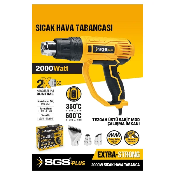 Sgs 5215 2000 W Sıcak Hava Tabancası - Görsel 2