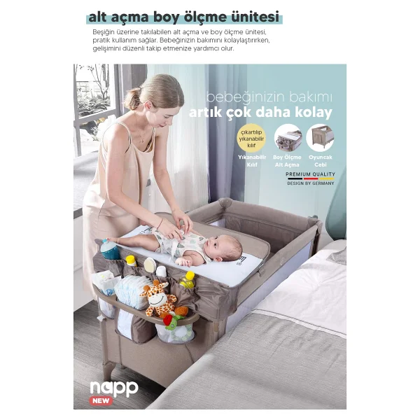 Huggy Napp 6 in 1 Anne Yanı Park Yatak - Görsel 9