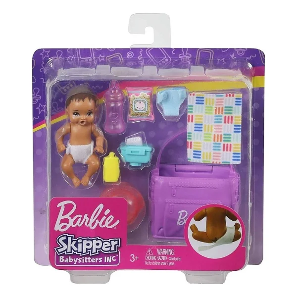 Barbie Bebek Bakıcısı Özellikli Minik Bebekler Bez Değiştirme Zamanı GHV86 - Görsel 2
