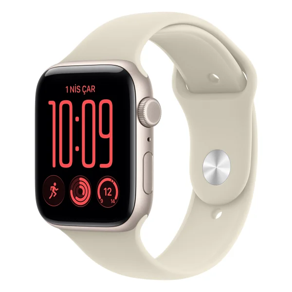 Apple Watch SE 3 GPS + Cellular 44mm Gece Yarısı Alüminyum Kasa ve Lacivert Spor Kordon Akıllı Saat - Görsel 10