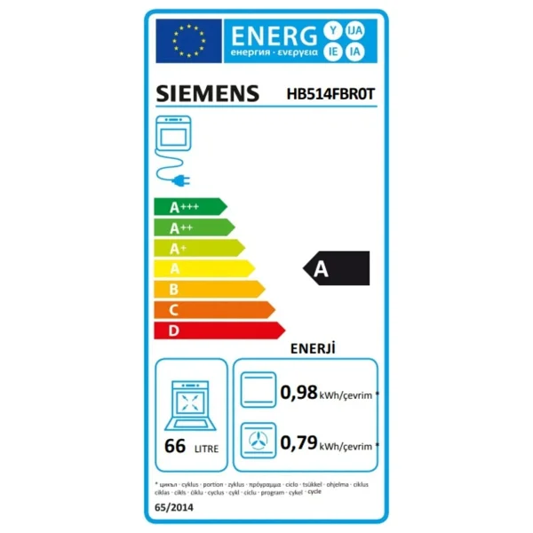 Siemens HB514FBR0T Siyah Ankastre Fırın - Görsel 8