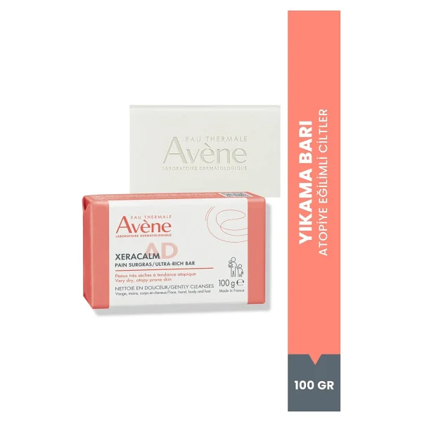 Avene XeraCalm A.D Ultra Rich Cleansing Bar 100 gr Sabun - Görsel 3