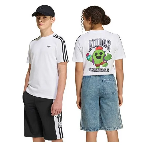 Adidas Graphic KW0651 Beyaz Kısa Kollu Bisiklet Yaka Çocuk Tişört - Görsel 3