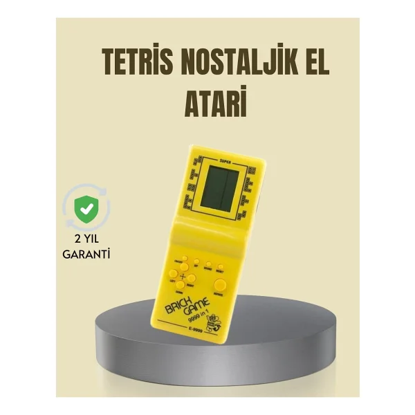 Epilons Taşınabilir Tetris Oyunu El Konsolu - Dayanıklı Plastik, Pil Ile Çalışan Retro Oyun Aleti - Görsel 6